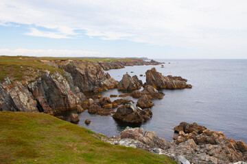 Fototapeta na wymiar Avalon Peninsula, Coastline of Dungeon National Park, Bonavista, Newfoundland, Canada