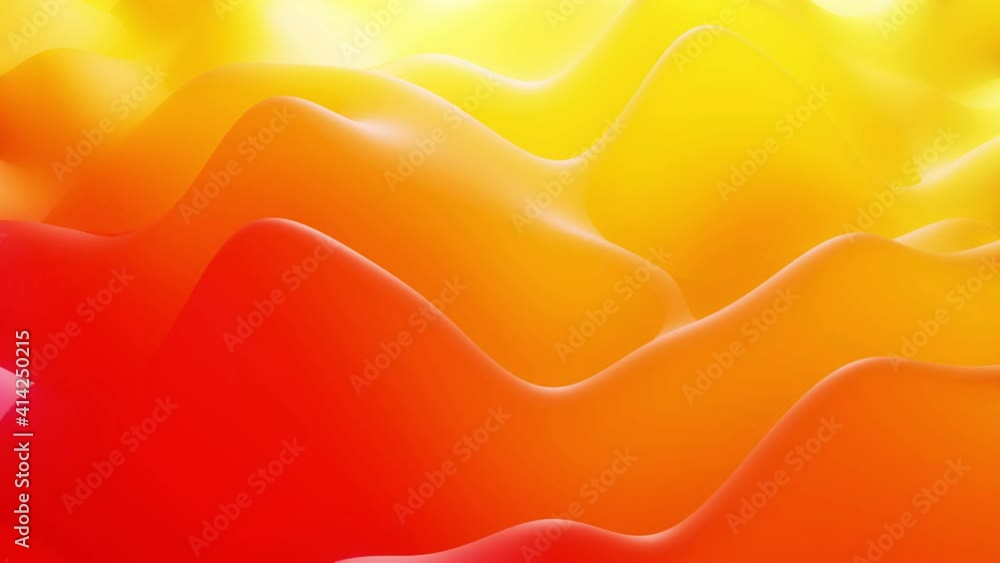 Poster stylish abstract looped background, changing surface of soft translucent material like peach jelly. 