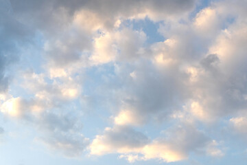 Blue sky and clouds with copy space.