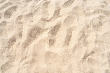 Sand on the beach for background. Brown beach sand texture as background. Close-up.