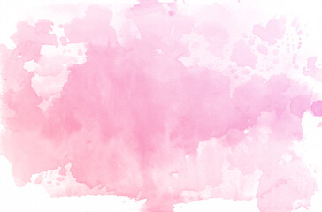 isolated spot of pink color painted with watercolor