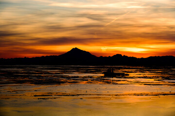 sunset on the beach