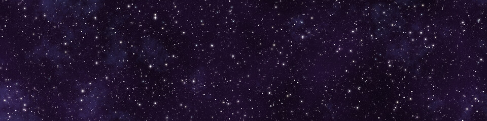Fototapeta na wymiar wide starry night sky background banner