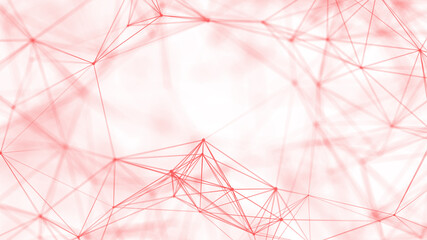 Abstract digital connection dots. Technology background. Network connection structure. Plexus effect. 3d rendering