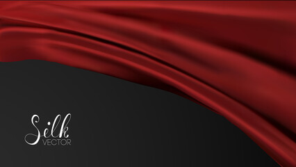 Red textile background. Luxury background template vector illustration. Award nomination design element. Red Fashion Background.