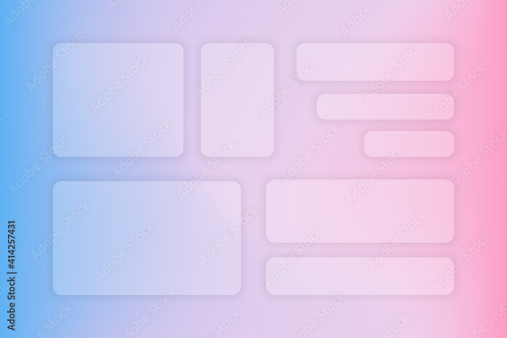 Aufkleber abstract gradient background. transparent frame in glass morphism style