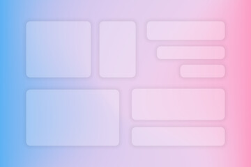 Abstract gradient background. Transparent frame in glass morphism style