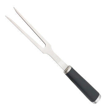 Meat Forks with soft plastic Handle and Stainless Steel Carving, Fork Barbecue, Fork for Kitchen Roast. Chef Fork . Perspective view
