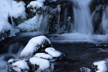 waterfall in winter