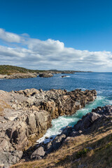 Fototapeta na wymiar Canada, Nova Scotia, Louisbourg. View of the Atlantic Ocean.