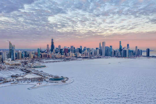 Chicago Cityscape in Winter