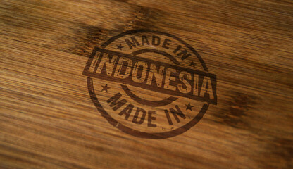 Made in Indonesia stamp and stamping