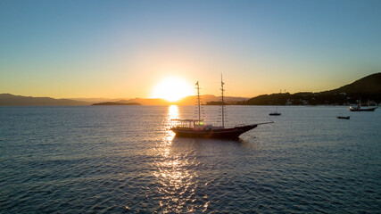 Boat and sunset