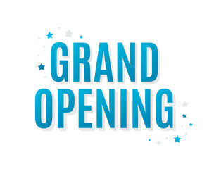 Grand Opening Sign, Grand Opening Text, New Business Opening, Vector Illustration Background