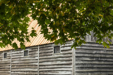 Canada, Nova Scotia. Building detail of Port Royal National Historic Site, the first permanent...