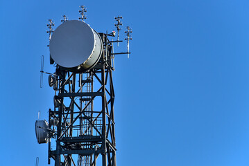 Beautiful close up view of Three Rock TV transmitter antenna viewed from Fairy Castle (Two Rock...