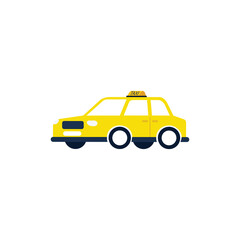 Taxi icon, stock vector illustration flat design style on white background stock 