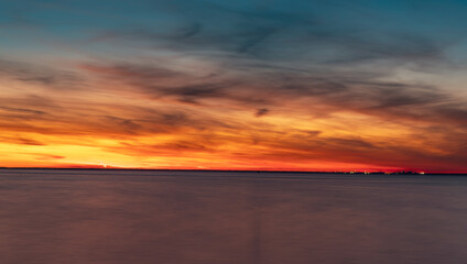 A Dramatic Sky clouds view at a Sunset location at Fairhope, Alabama