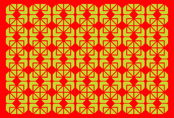 Chinese traditional motif background. Red and gold. Vector illustration of EPS10