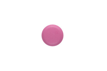 Pink pill Isolated on White Background.