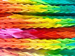 Obraz premium colorful paper cranes
