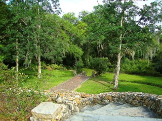 stone bridge in the park