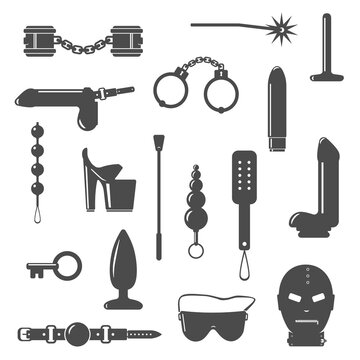 BDSM Icon Set - Vector Illustration