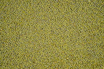 Ripe organic mung beans texture background, top view, healthy nutritious food
