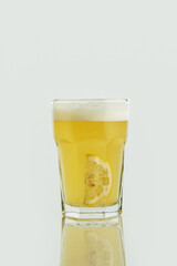 Weissbier Weiss Beer Glass with Lemon Wedge