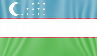 Grunge Uzbekistan flag. Uzbekistan flag with waving grunge texture.