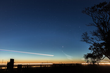 night sky with clouds