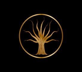 Abstract tree logo designs vector