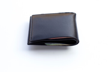 Black wallet isolated on white