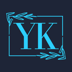 Simple Elegant Initial Letter Type YK Logo Sign Symbol Icon, Logo Design Template