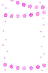 Spring season cherry blossom garender frame background illustration