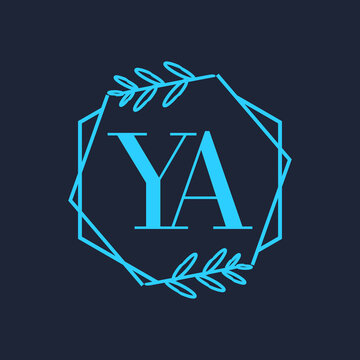 Simple Elegant Initial Letter Type YA Logo Sign Symbol Icon, Logo Design Template