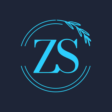 Simple Elegant Initial Letter Type ZS Logo Sign Symbol Icon, Logo Design Template