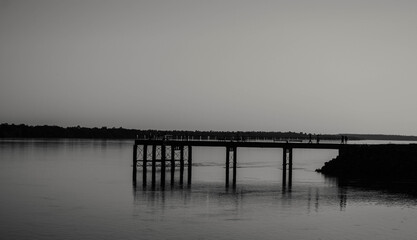 Fototapeta premium pier at sunset