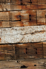 wooden graphic seawall close up texture isle of wight