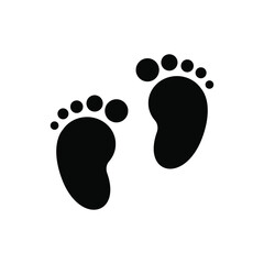 Footprint vector icon 