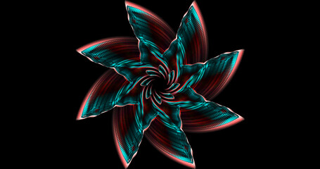 abstract mystical futuristic isoteric swirl logo wingl on a black background