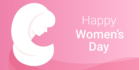 womens day 8 march holiday celebration banner flyer or greeting card horizontal vector illustration