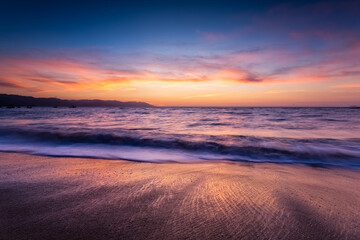 Fototapeta na wymiar Sunset Ocean Landscape High Resolution Image