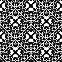 Geometric vector pattern with triangular elements. Seamless abstract ornament for wallpapers and backgrounds. Black and white colors.