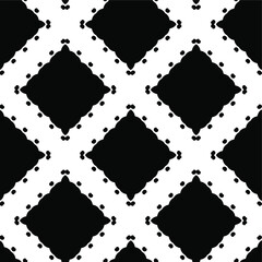 Geometric vector pattern with triangular elements. Seamless abstract ornament for wallpapers and backgrounds. Black and white colors.