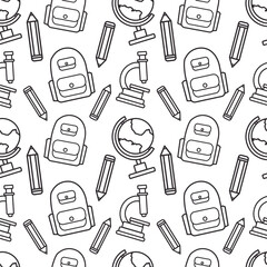 school theme seamless pattern vector illustration 