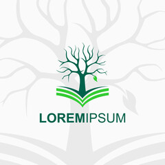 Obraz premium Last leaf of tree concept logo design