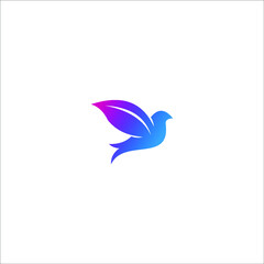 logo wing animal bird finance economy icon templet vector