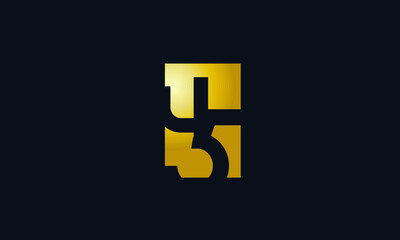 Obraz premium Unique Modern Gold Box Number 45 Logo