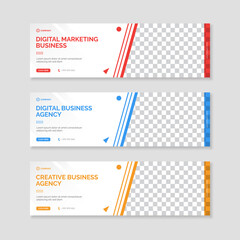Business web banner design template